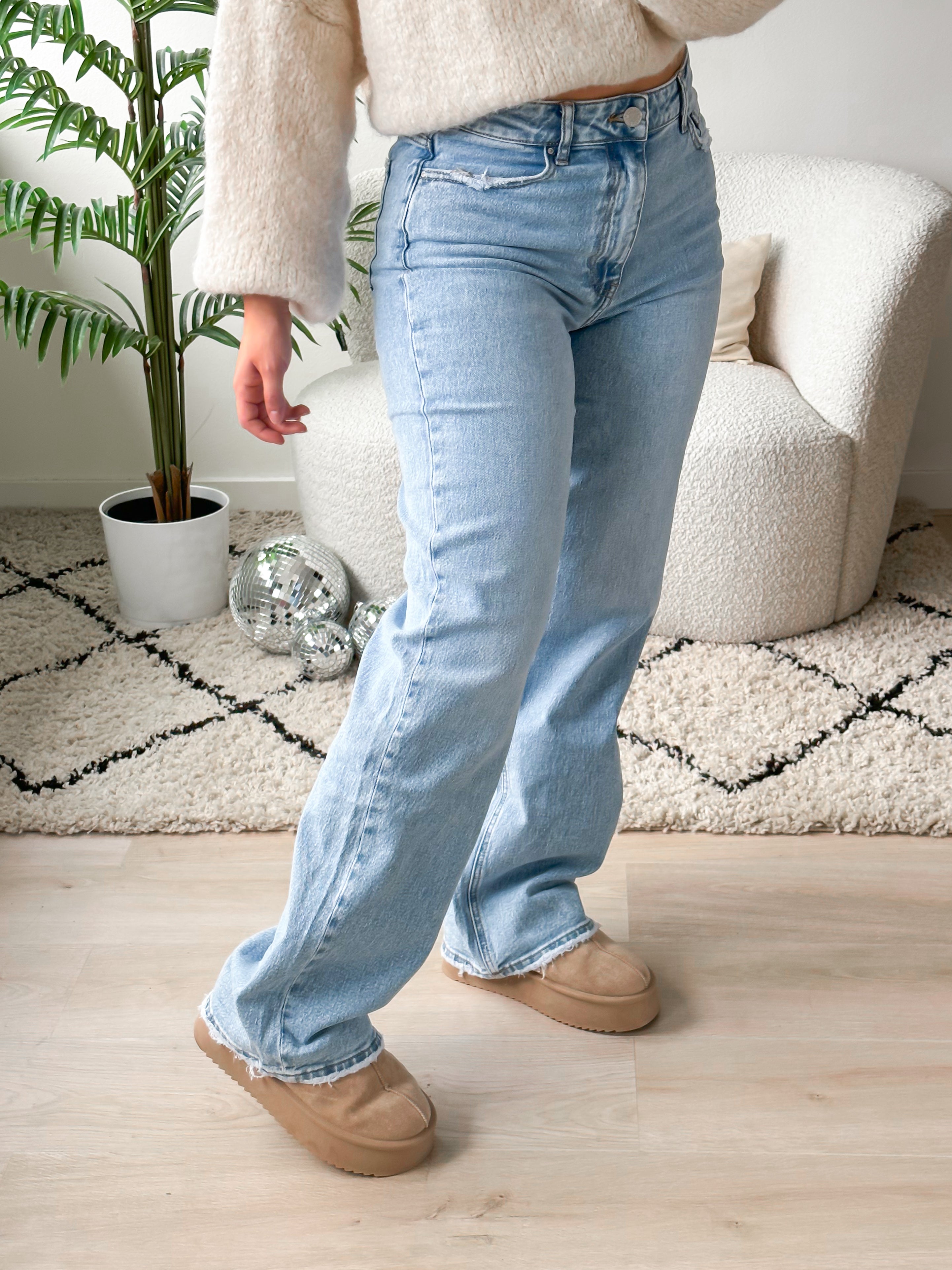 Stretch - Ayla wide jeans light denim