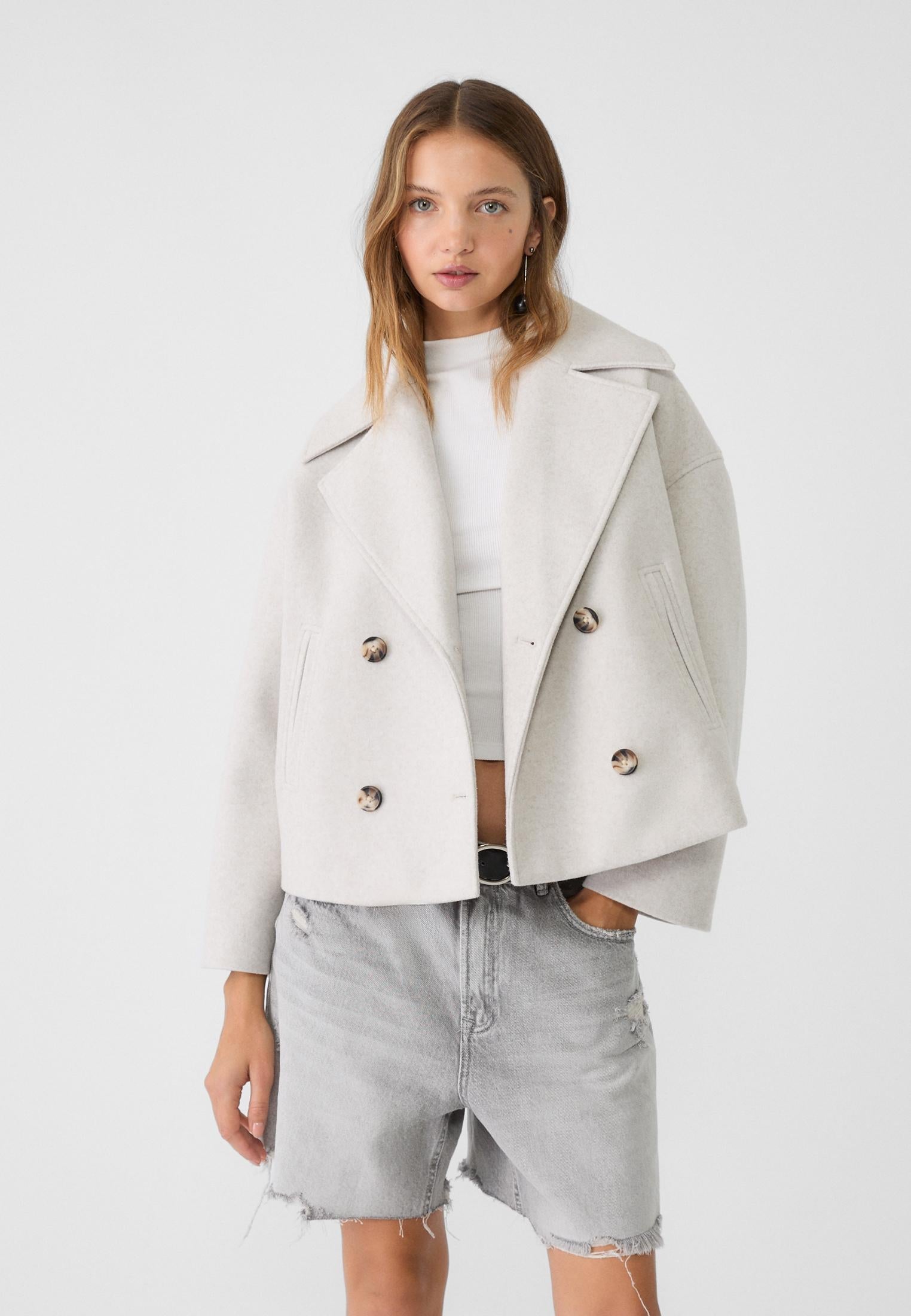 Flairy double breasted coat
