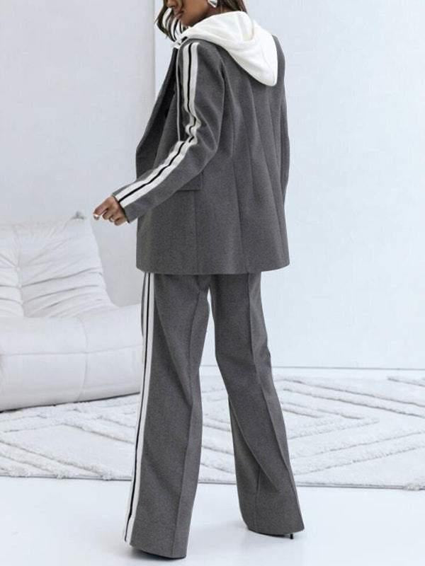 Jaylee autumn Casual Hooded Two-piece Suit