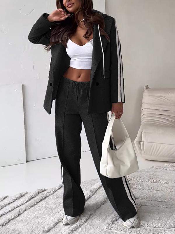 Jaylee autumn Casual Hooded Two-piece Suit