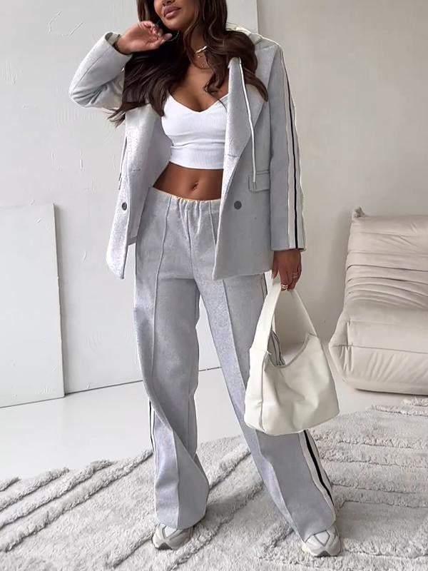Jaylee autumn Casual Hooded Two-piece Suit